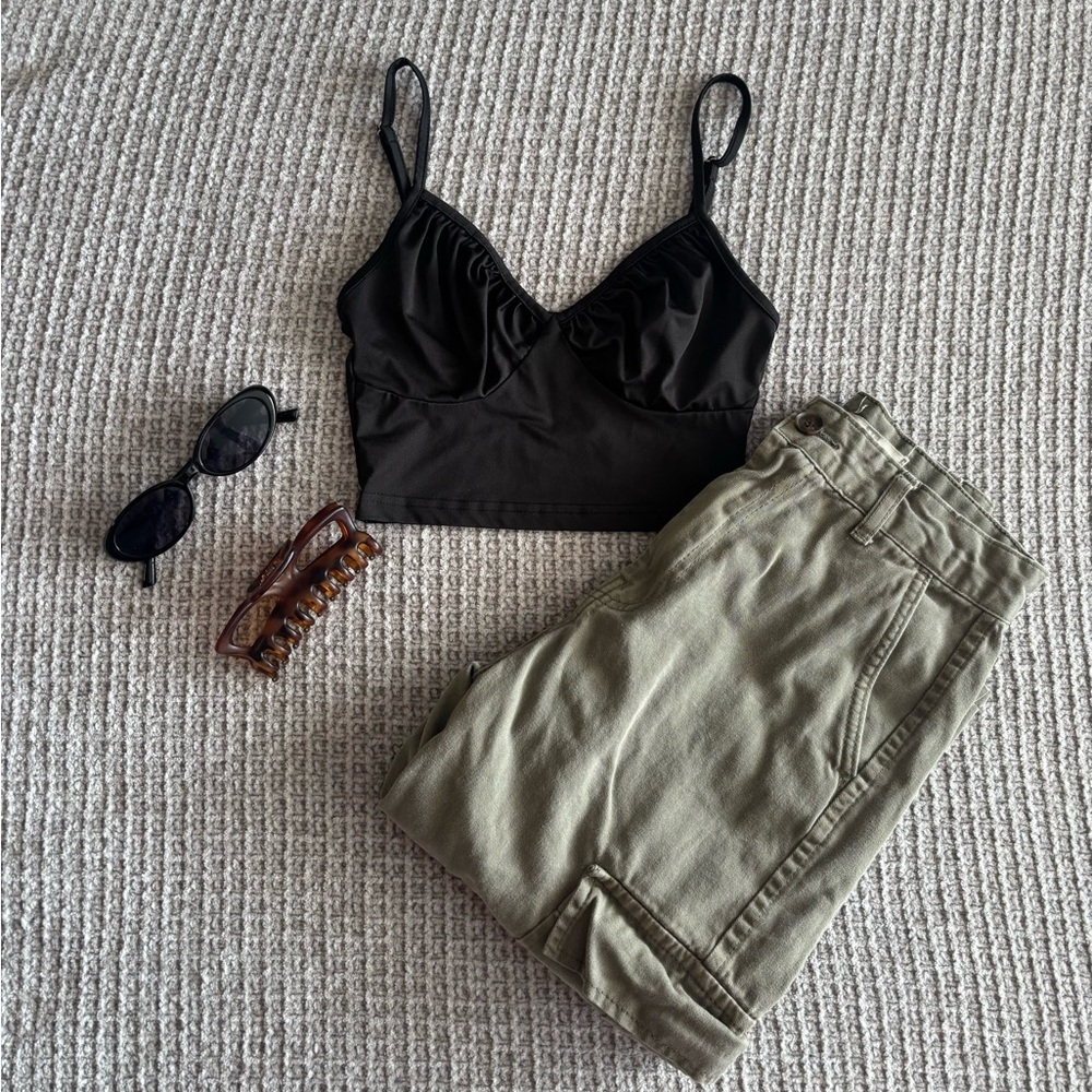 Black Princess Polly Eco Crop Top